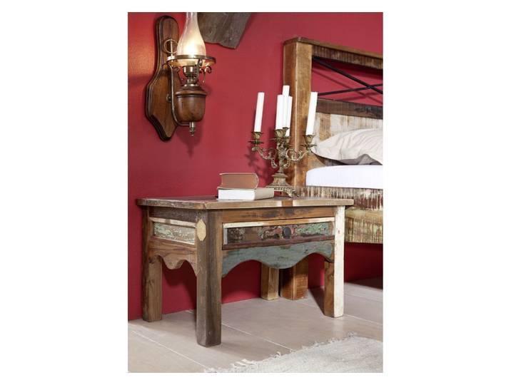 Nachttisch Altholz 60x40x40 mehrfarbig lackiert NATURE OF SPIRIT #44