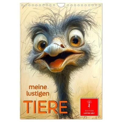 Meine lustigen Tiere (Wandkalender 2027 DIN A4 hoch), CALVENDO Monatskalender
