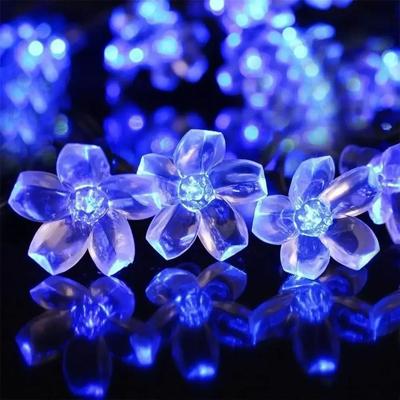 Uplift Picks Solar Cherry Blossom Lights With 8 Mode Outdoor Fairy Lighting blue 7 M (50 Leds)