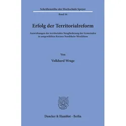 Erfolg der Territorialreform., Fachbücher von Volkhard Wrage