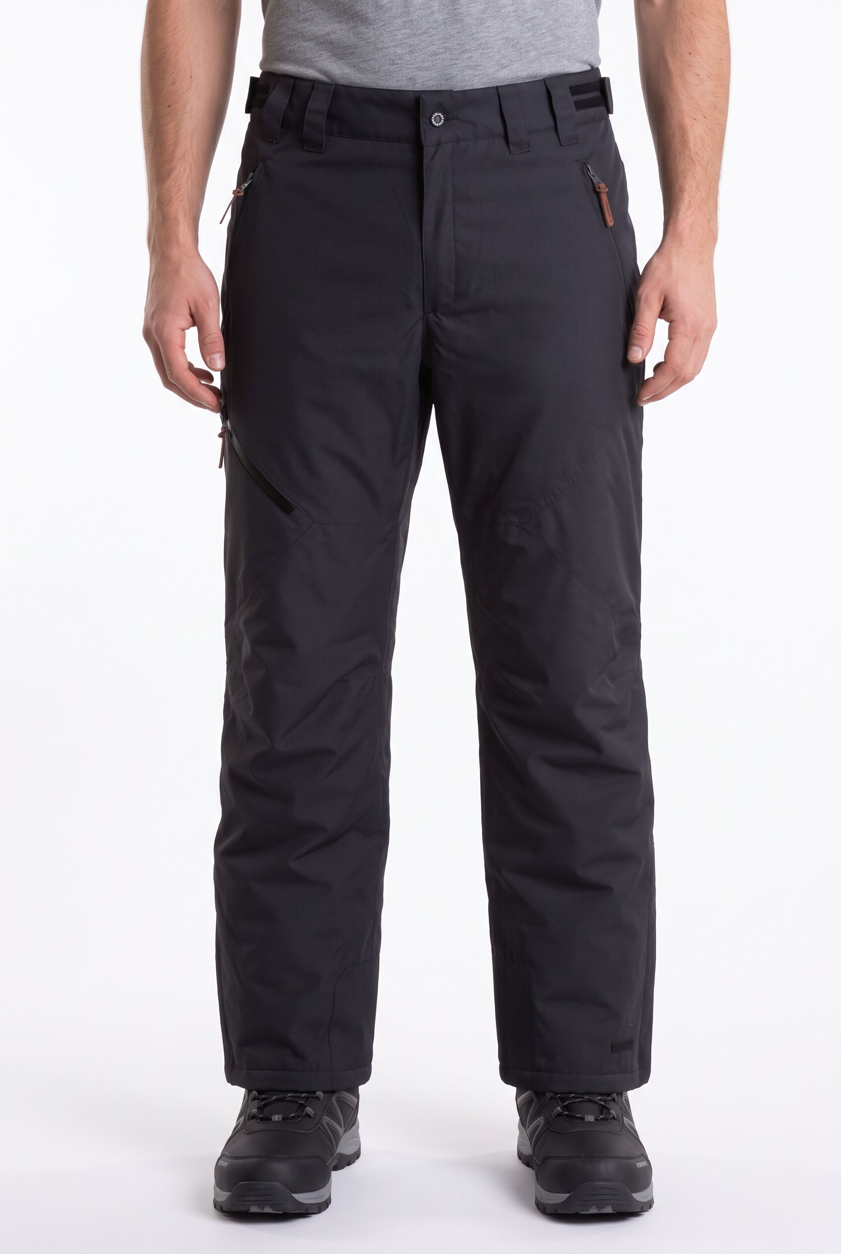 Skihose ICEPEAK "ICEPEAK COLMAN", Herren, Gr. 48, N-Gr, anthrazit, Web, Obermaterial: 100% Polyester. Futter: 100% Polyester. Wattierung: 100% Polyester, Hosen Skihose, sportliche Passform, für Wintersportarten, mit Reissverschlusstaschen anthrazit 48, N-