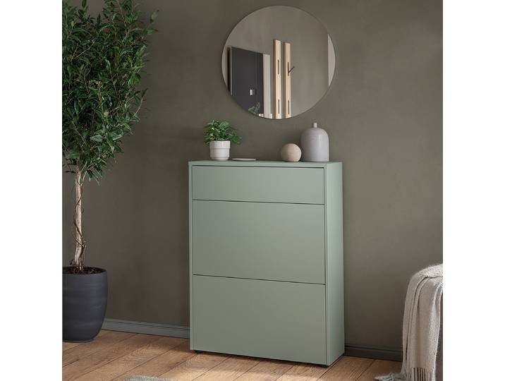 Ensemble de vestiaire Binetto 2 pièces 70 x 200 x 34cm Vert/Couleur sauge