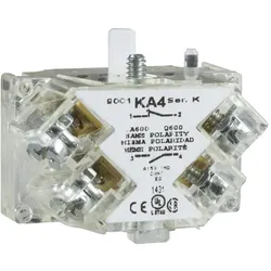 Schneider Electric 9001KA4 Hilfsschalterblock m. gesch. Klemmen, 9001K, 1W nacheilend, Silberlegierung