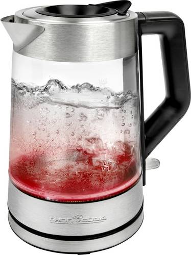 Profi Cook WKS 1190 Wasserkocher Glas, Edelstahl Fassungsvermögen: 1.7 l