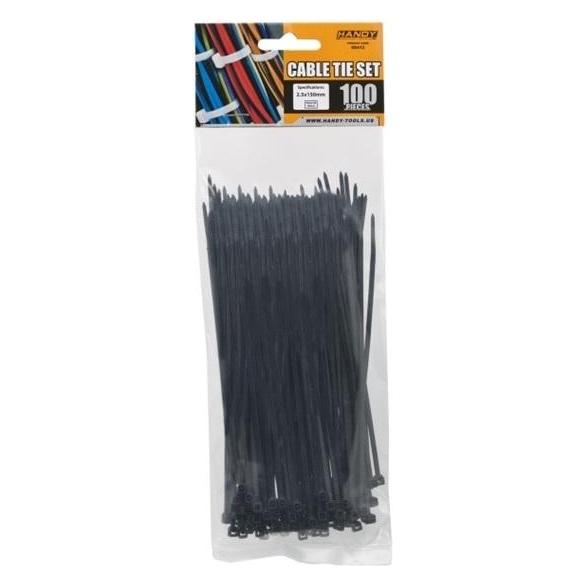 Handy Vezeték kötegelő - 05413 (150x2,5mm, fekete, 100db-os) (SZEGLO05413)