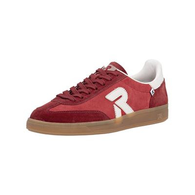 Sneaker RIEKER "Rieker Sneaker Glattleder", Damen, Gr. 42, rot, Glattleder, Schuhe Sneaker