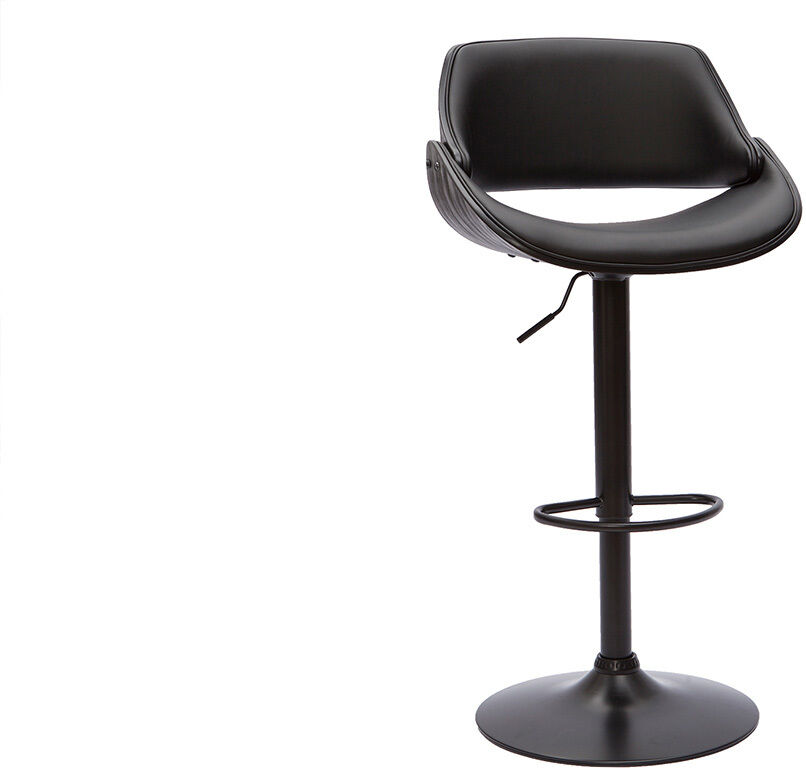 Miliboo Tabouret de bar design noir réglable pivotant 360° CLASH