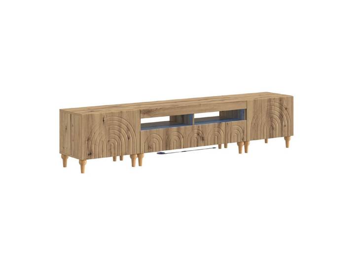 vidaXL TV-Schrank 3-teiliges LED TV Regal Artisan-Eiche Holzwerkstoff