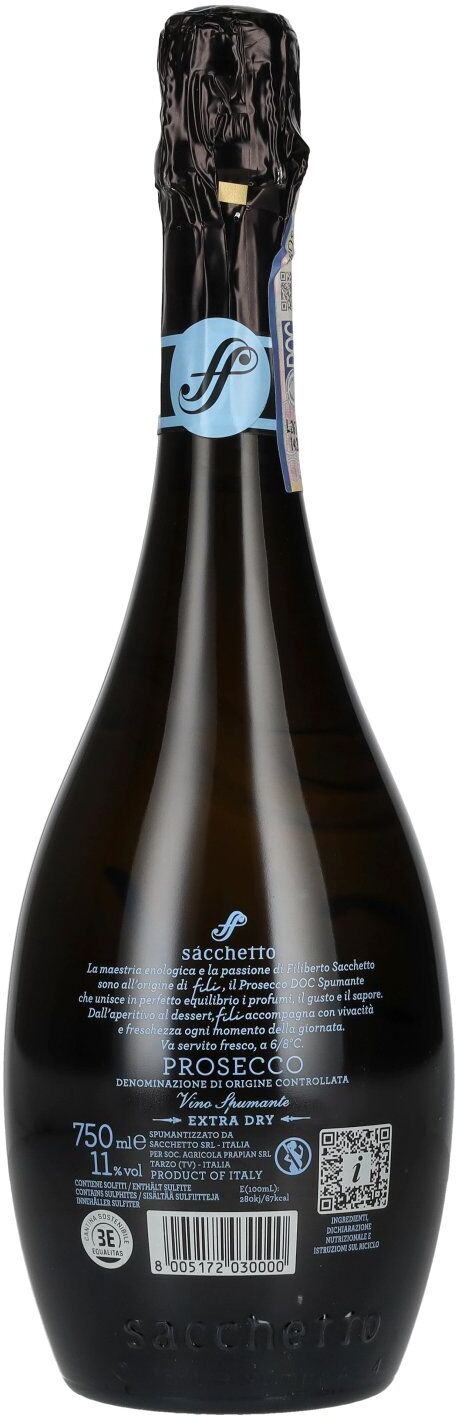 Sacchetto Fili Prosecco Extra Dry DOC 11% Vol. 0,75l