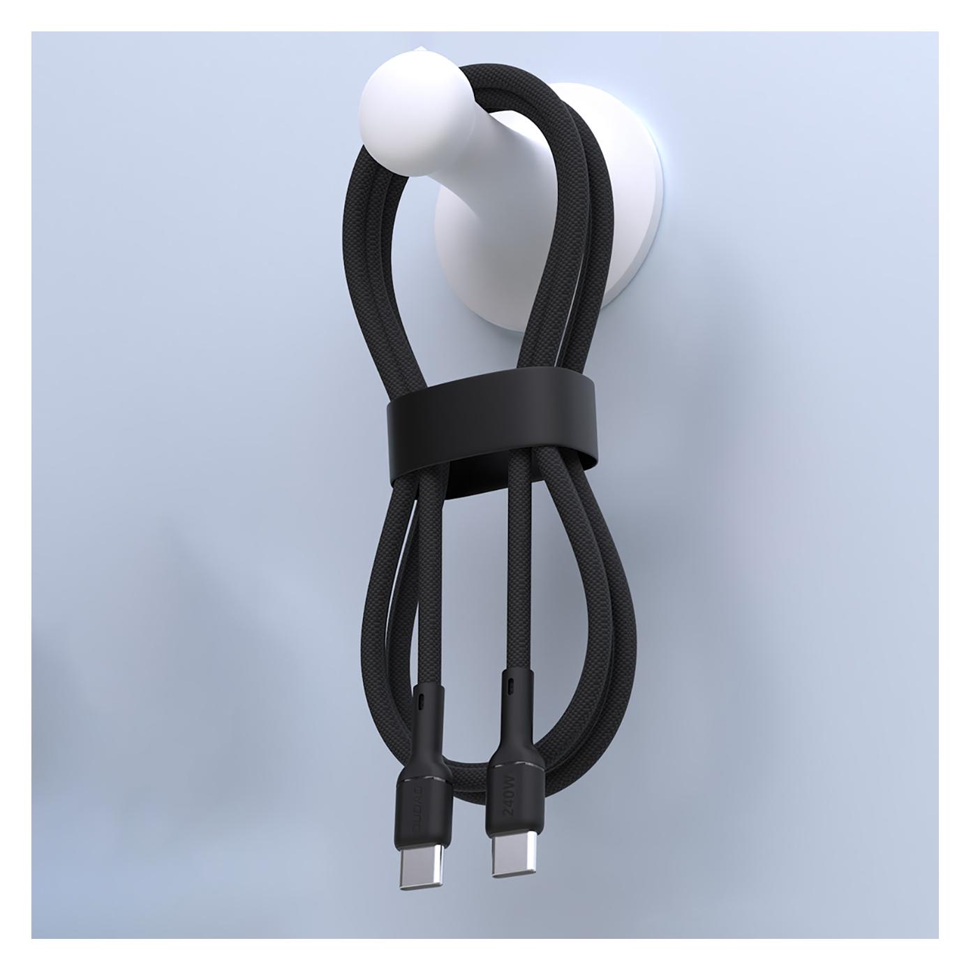 Dudao L9C Max 240W PD USB-C - USB-C Kabel 1,2m - Schwarz (1.20 m, 240 W) (6976625335008)
