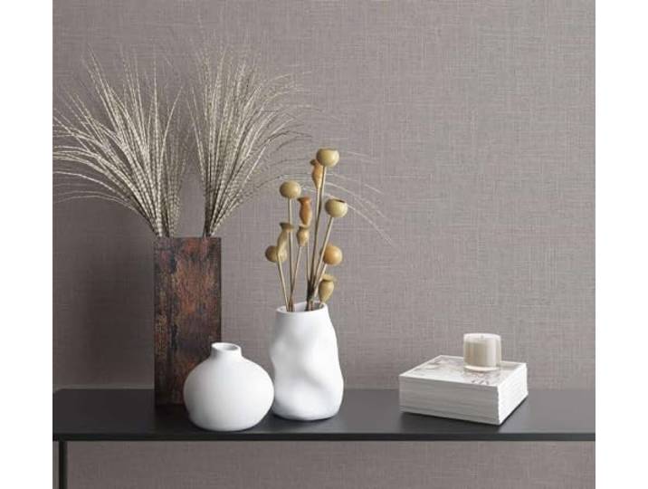 Vliestapete Einfarbig Leinen Optik Textil Struktur Modern Grau 33394