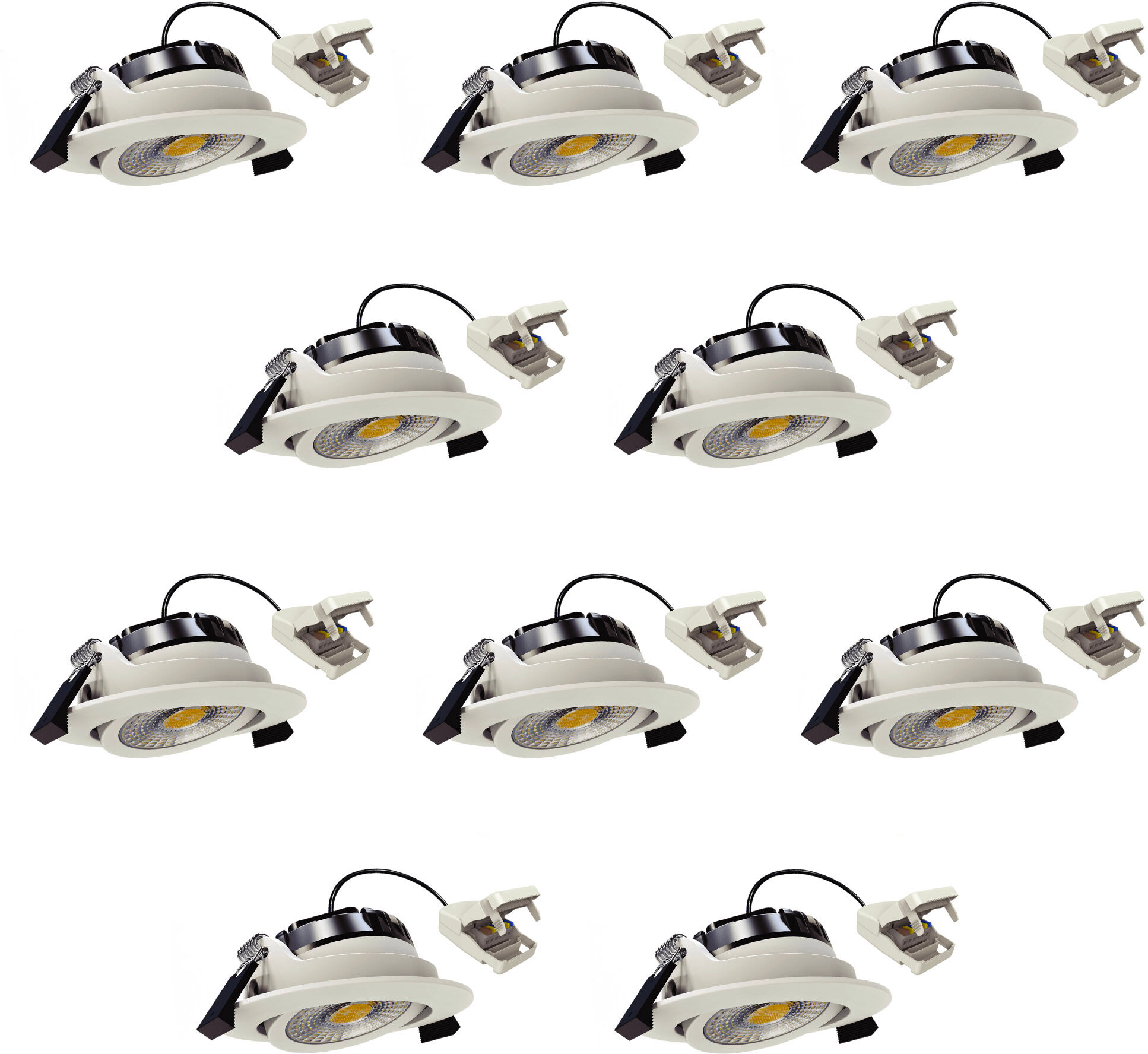 KS Verlichting Liv Inbouwspot Wit 10 stuks