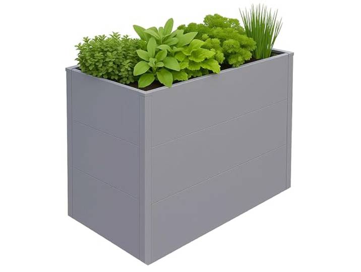 Mendler Hochbeet HWC-P64 77x100x50cm Stahl - grau