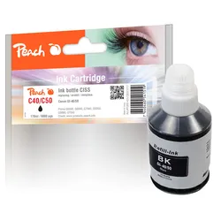 Peach Tintenbehälter pigm. schwarz kompatible zu Canon GI-40PGBK, GI-50PGBK, 3385C001, 3386C001