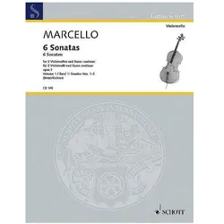 6 Sonaten op.2 Band 2 (Nr.4-6) für 2 Violoncelli und Bc, Fachbücher von Benedetto Marcello