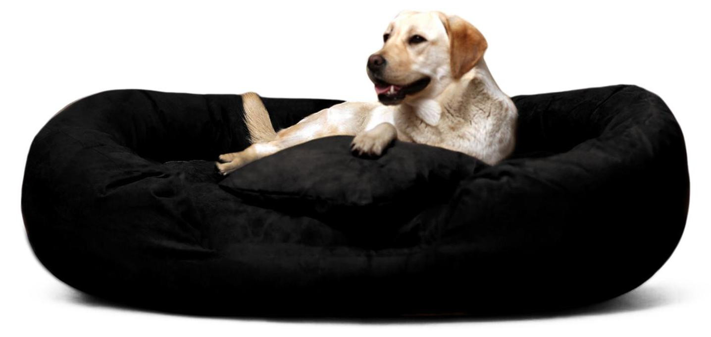 Tierlando Hondenbed Philip Soft Velours - Zwart - Afmetingen: 140 x 100 cm
