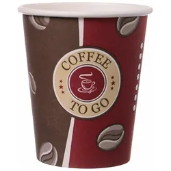 VEPATIM 400x Kaffeebecher Topline "Coffee to go" Pappe beschichtet  8oz. 200 ml