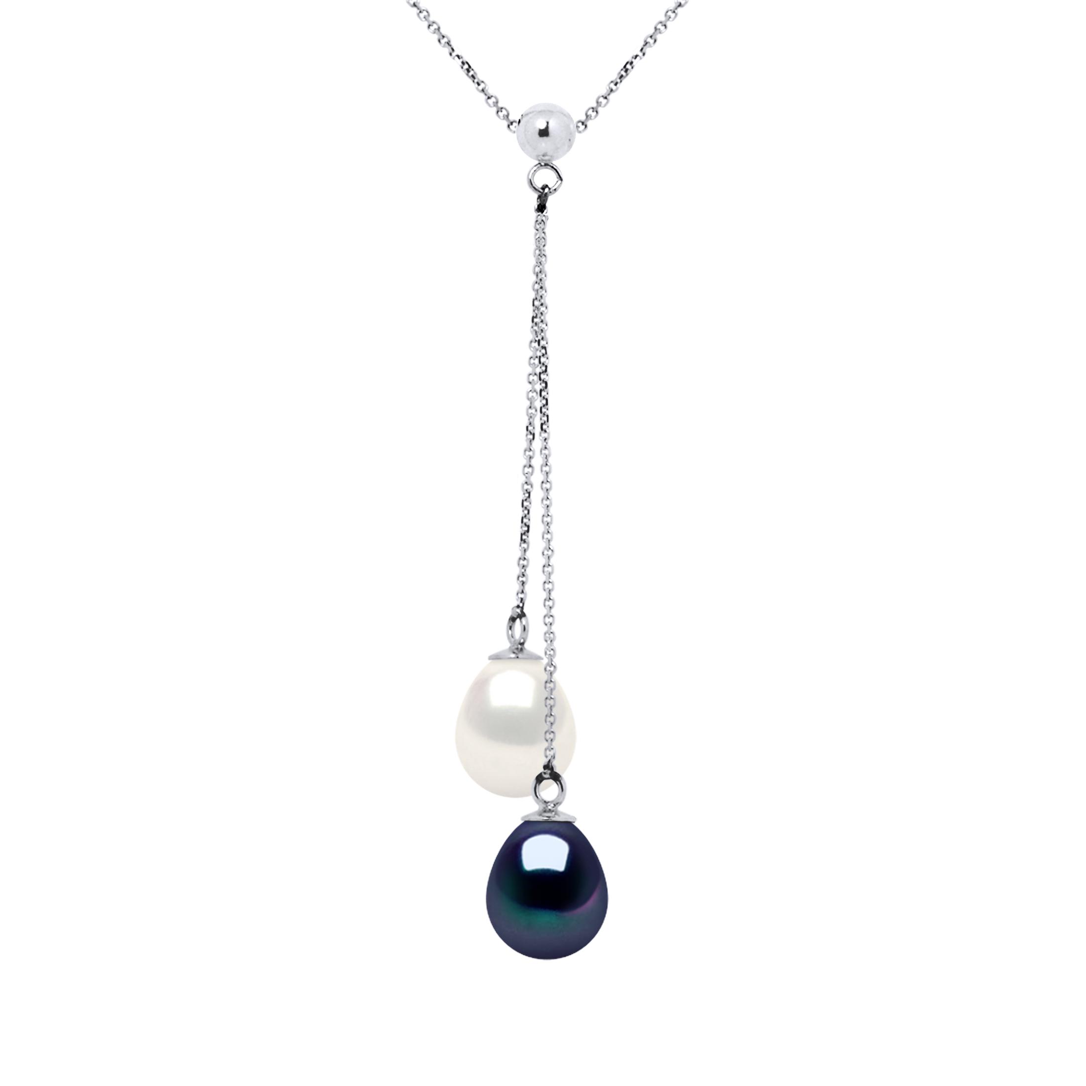 YOU AND ME zoetwater parel 89mm Wit en zwart of wit