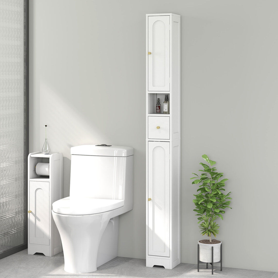 Fairmont Park Freestanding Linen Cabinet Natural 185cm H X 20cm W X 20cm D