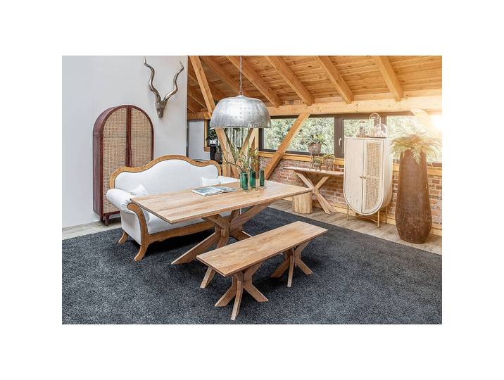 Sitzbank 145 x 45 x 40cm Braun