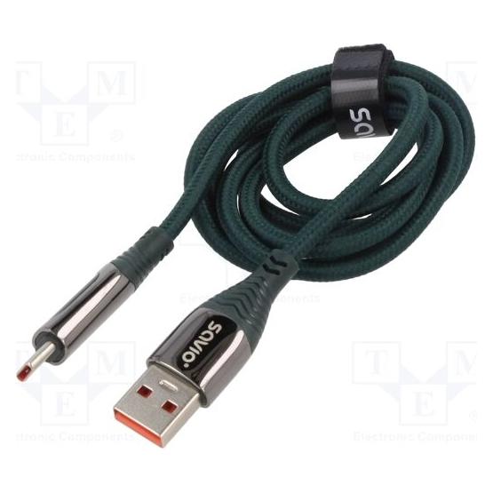 Savio Kabel USB USB-A - USB-C 1 m Schwarz (SAVKABELCL-172) (1 m, USB 2.0, 60 W) (SAVIO CL-172)