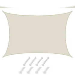 UV Sonnensegel Wasserdicht 6x4 - Rechteckig - Sonnenschutz Segel Garten Terrasse
