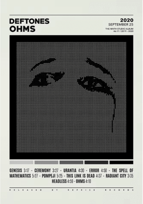 Inspire Picks Deftones Album Cover Canvas Poster Alternative Rock Wall Art Decor 6 20x30cm Unframed