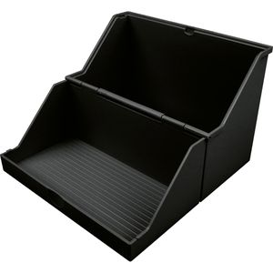 Helit Karteikasten H6214695, the index, A6, aus Kunststoff, schwarz, für 400 Karteikarten