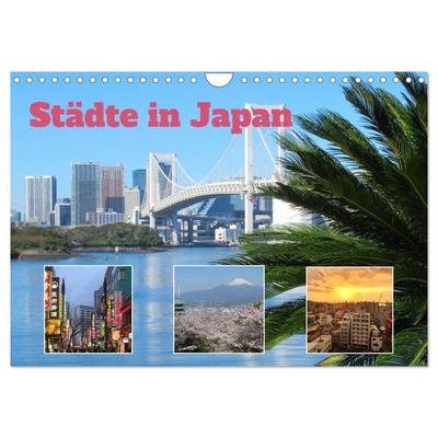 Städte in Japan (Wandkalender 2027 DIN A4 quer), CALVENDO Monatskalender