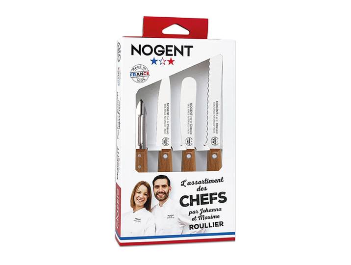 Coffret apéro 4 couteaux cerisier des bois Nogent