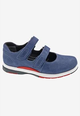 Women's Drew Discovery Flats by Drew in Blue Leather (Size 6 1/2 N)