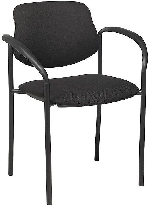 kaiserkraft Konferenzstuhl Carsten, stapelbar, VE 4 Stk, schwarz/schwarz