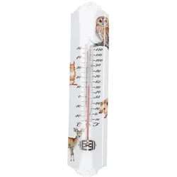 Esschert Design Thermometer Aquarell Waldtiere, Thermometer + Hygrometer, Mehrfarbig