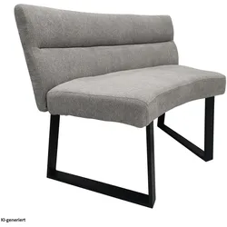 HTI-Living, Sitzbank, Runde Bank Liron Grau (108 cm)