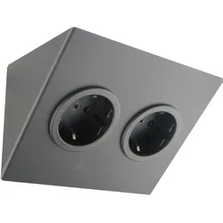 Caressi, Steckdose, Steckdosenelement 2ST14 2 Schukosteckdosen schwarz