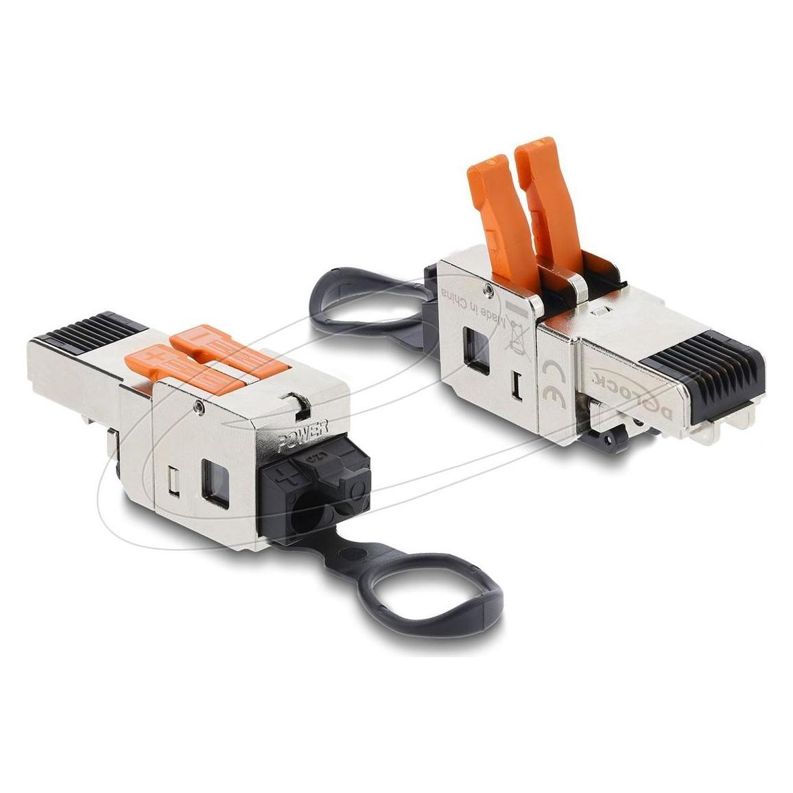 Delock RJ45 Stecker mit Klemmverschluss 2 Pin +/- werkzeugfrei (Netzwerk Zubehör) (90710)