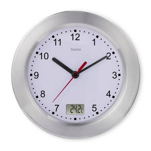 Hama 00185889 Wanduhr 17cm x 170mm x 170mm x 50mm Silber