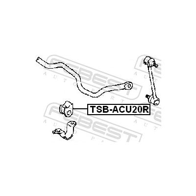 FEBEST Lagerung, Stabilisator TSB-ACU20R Hinterachse für TOYOTA