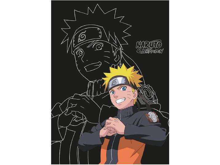 Decke NARUTO 110x150cm schwarz bedruckt