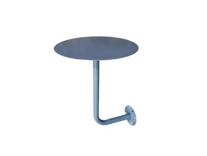 DHYUACN An Der Wand Montierter Kleiner Runder Tisch for Café Milk Tea Shop Eckkabine, platzsparende Wandmontage an der Bistrotheke(40X45CM grey iron)
