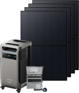 Anker SOLIX F3800 Plus + 10-Circuit Manual Transfer Switch + 4× 440W Solar Panel