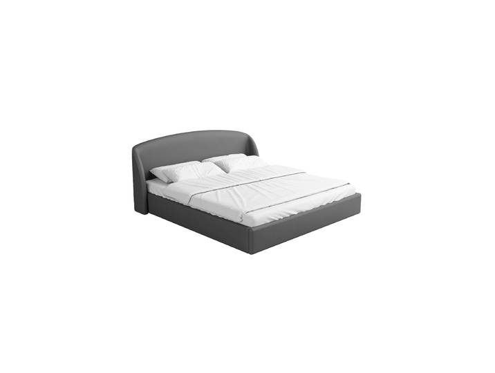 Design Polsterbett „Eloria“ mit Ablagefach, Kunstleder Grau BLOOMINGLOFT Collection