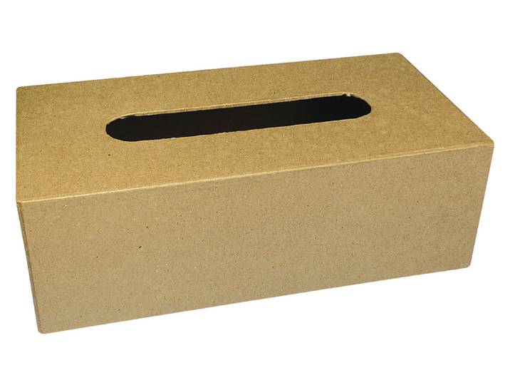Rayher Pappmaché-Hülle für Kosmetiktücher 24 × 12 × 8 cm