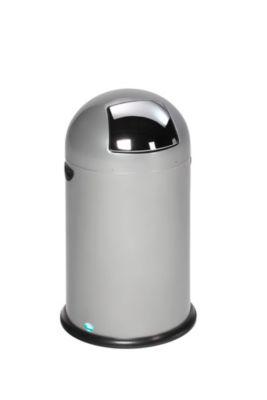 VAR Abfallsammler, 22 L, Stahl-Inneneimer, Metallgriff, silber