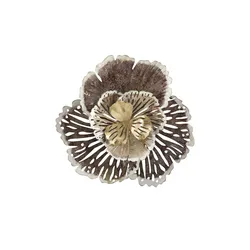 HOME STORY Wandobjekt Blume   ¦ braun ¦ Metall ¦ Maße (cm): B: 43,8 H: 43,8 T: 8.9