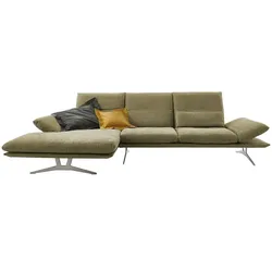 KOINOR Ecksofa aus Flachgewebe Francis ¦ grün ¦ Maße (cm): B: 314 H: 93 T: 159.0