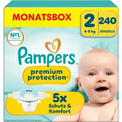 Pampers Premium Protection (Gr. 2, Monatsbox, 240 Stk.)