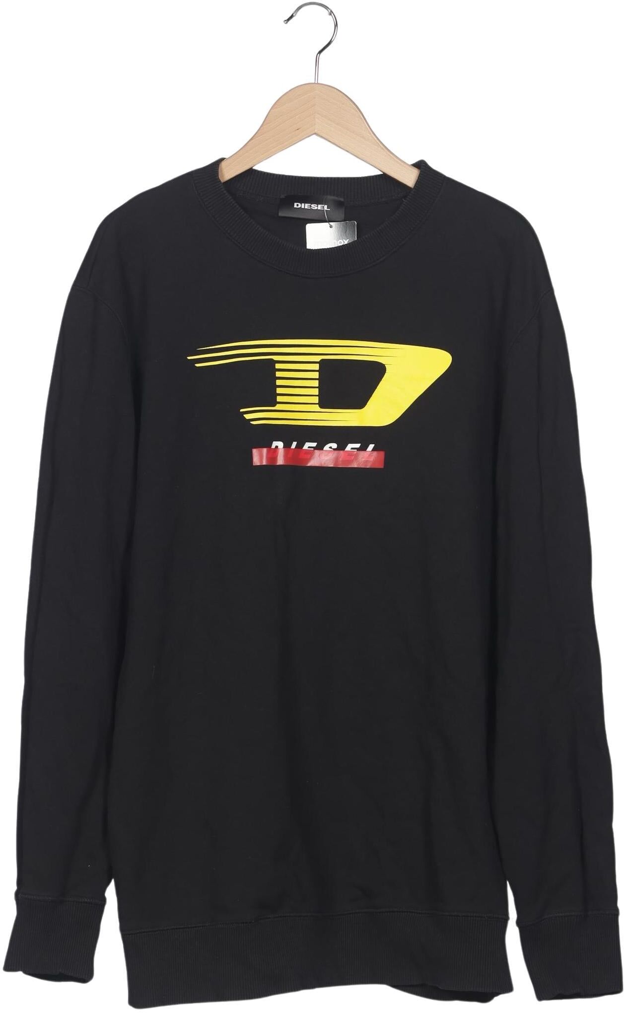 Diesel Herren Sweater, Schwarz, Gr. XL, Baumwolle - Second Hand