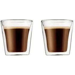 bodum Kaffeebecher Canteen 2tlg. Glas Transparent S (Small)