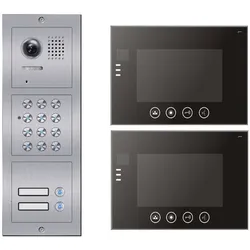 2-Familienhaus Video Türsprechanlage mit Codefunktion DT32KP - 2xDT670 modulare Aussenstation Briefkasten